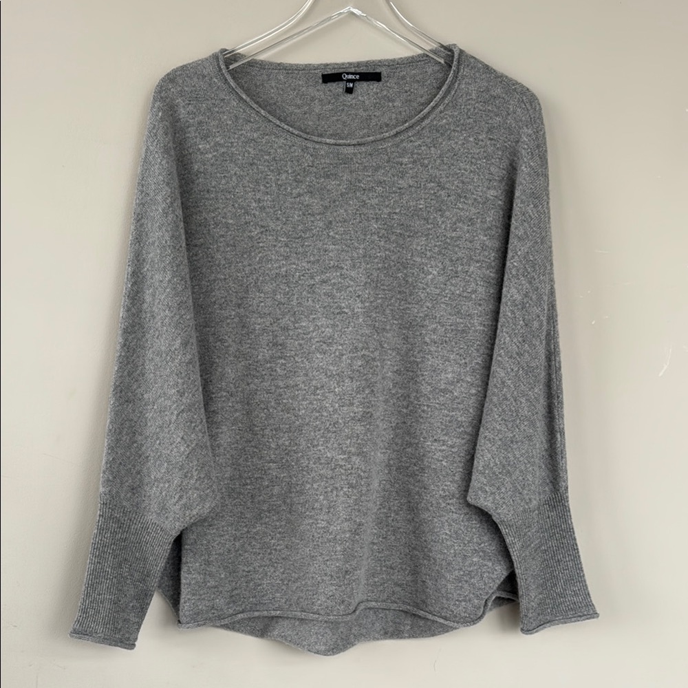 Quince 100% Cashmere Batwing
Sweater Heather Grey Size S/M
